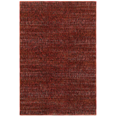 Oriental Weavers Atlas Area Rug - 8033K - 10' x 13'2" - in Red/Rust - Soft Modern Style Area Rug, Stain Resistant, Family and Pet Friendly, Family, Dining, Living Room Rug