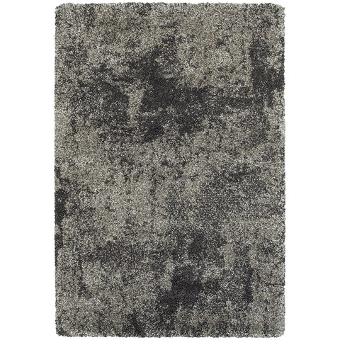 Oriental Weavers Henderson Shag Area Rug - 5503Z - 7'10" x 10'10" - in Grey/Charcoal - Plush Soft Shag, Modern Style, Stain Resistant, Cushion Feel, Dining, Living Room Rug