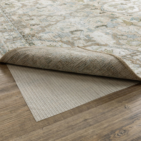 Oriental Weavers Non-Slip Grip Indoor Rug Pad - 7'6" Round - in Beige, Cut to Size, Hard-Surface, Low Profile Rug Pad, for Dining Room Size Rugs