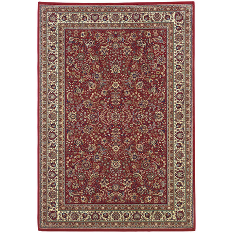 Oriental Weavers Ariana Area Rug - 113R3-4' x 6" - in Red/Ivory - Vintage Inspired, Stain Resistant, Family and Pet Friendly, Entrway, Bedroom Rug