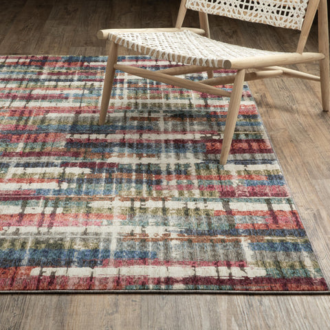 Oriental Weavers Tisdell TIS12 - Machine-Woven Area Rug - 9'10" x 12'8" - in Multi-Colored - Modern Style Living Room, Family Room, Dining Room Rug