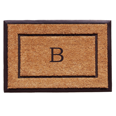 Calloway Mills AZ101631830B Maxen Monogram Doormat, 18" x 30", Natural/Black, Letter B