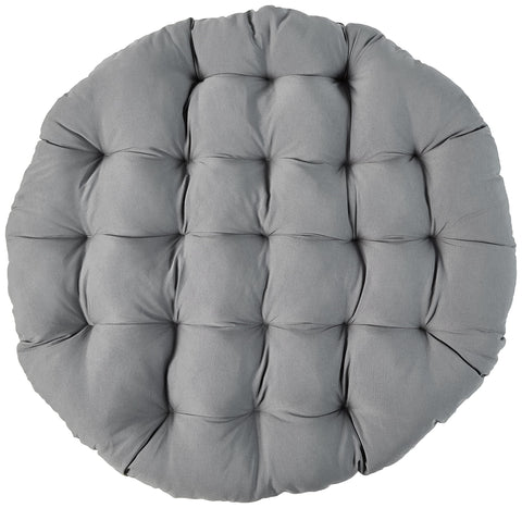 Blazing Needles Solid Twill Papasan Chair Cushion, 48" x 6" x 48", Steel Grey