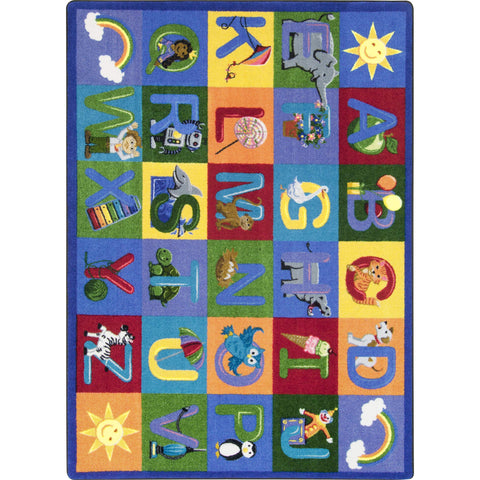 Joy Carpets Learning Letter Sounds Childrens Rugs D Multicolor