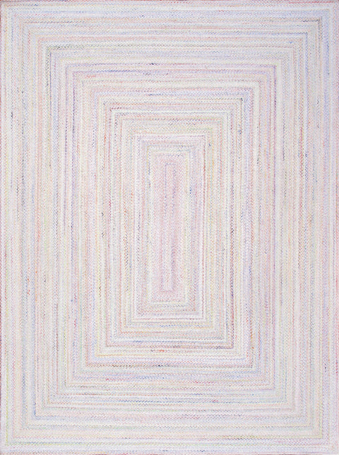 Pasargad Home Sagres Hand Braided Indoor/Outdoor Multicolor Area Rug- 4' 0'' X 6' 0''