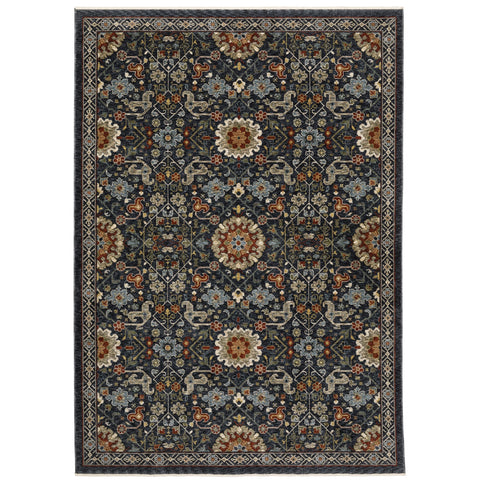 Oriental Weavers Aberdeen Area Rug - 006B1-2' x 3' - in Blue/Multi - Vintage Inspired, Stain Resistant, Family and Pet Friendly, Entryway, Bathroom Accent Rug