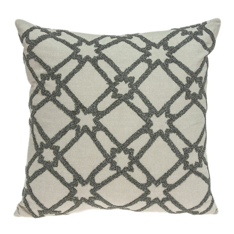 Parkland Collection Cora Beige Square 20" x 20" Throw Pillow