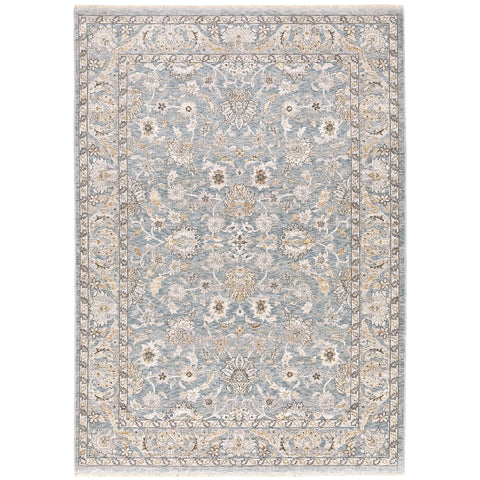 Oriental Weavers Maharaja Area Rug - 070E1-9'10" x 12'10" - in Blue/Ivory - Vintage Inspired, Stain Resistant, Family and Pet Friendly, Family, Dining, Living Room Rug