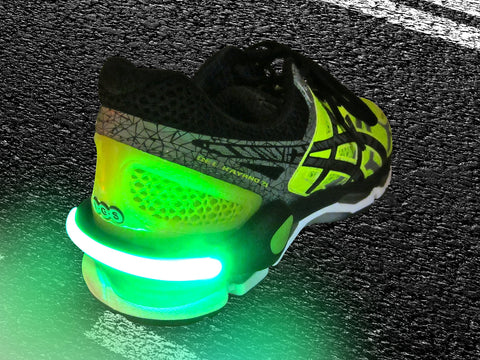 Schatzii | Firefly Running & Biking Safety Lights | Comfortable & Lightweight | Be Seen and Stay Safe at Night | Easily Clips to Any Shoe | Replaceable Battery | Green