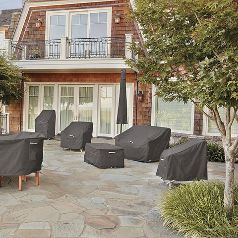 Classic Accessories Ravenna Water-Resistant 86 Inch Patio Chaise Lounge Chair Cover, 2-Pack, Patio Furniture Covers
