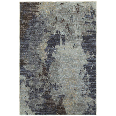 Oriental Weavers Evolution Area Rug - 8049B - 10' x 13'2" - in Navy/Blue - Modern Style, Stain Resistant, Family and Pet Friendly, Family, Dining, Living Room Rug