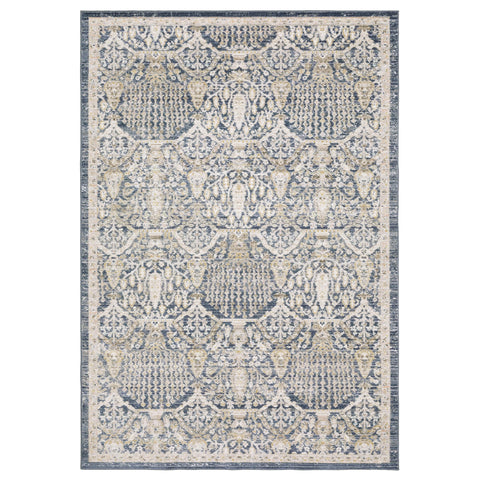 Oriental Weavers Cavett Area Rug - CAV06-5'3" x 7'6" - in Navy/Gold - Vintage Inspired, Stain Resistant, Family and Pet Friendly, Bedroom, Office Rug