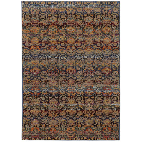Oriental Weavers Andorra Area Rug - 6836C - 3'3" x 5'2" - in Multi/Blue - Vintage Inspired, Stain Resistant, Family and Pet Friendly, Entrway, Bedroom Rug