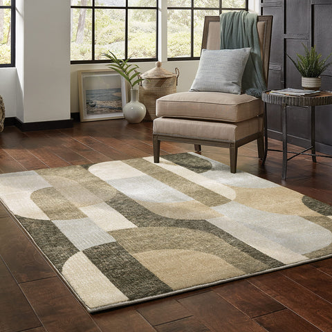 Oriental Weavers Strada Area Rug - STR02-8'6" x 11'7" - in Brown/Beige - Modern Style, Stain Resistant, Family and Pet Friendly, Dining, Living Room Rug