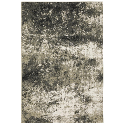 Oriental Weavers Venice Area Rug - 4332Y - 6'7" x 9'2" - in Charcoal/Beige - Modern Style, Stain Resistant, Family and Pet Friendly, Dining, Living Room Rug