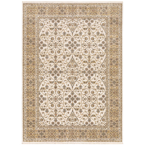 Sphinx Maharaja Area Rug 001J1 Traditional Ivory Petals Bulbs 9' 10" x 12' 10" Rectangle