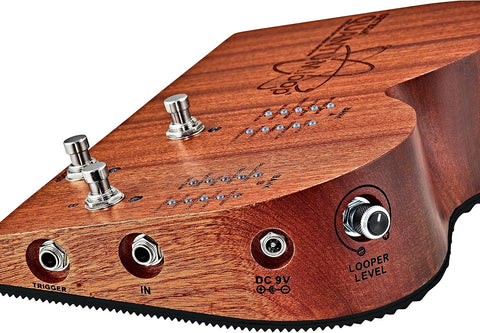Ortega Guitars Stomp Box Series Guitar Looper Effects Pedal w/Built-in Percussion Samples, USB, Brown (QUANTUMLOOP)