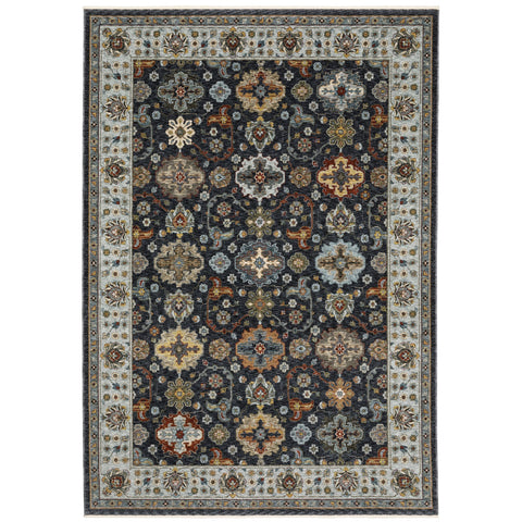 Oriental Weavers Aberdeen Area Rug - 561B1-12' x 14'8" - in Blue/Multi - Traditional Style Living Room, Family Room, Dining Room Rug