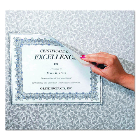 C-Line Cubicle Keepers Wall Organizer for Fabric Surfaces, Clear, 8.5 x 11 Inches, 25 per Box (38991)