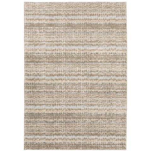 Oriental Weavers Atlas Area Rug - 747E0-10' x 13'2" - in Ivory/Grey - Modern Style, Stain Resistant, Family and Pet Friendly, Family, Dining, Living Room Rug