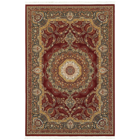 Oriental Weavers Masterpiece Area Rug - 113R2-7'10" x 10'10" - in Red/Multi - Vintage Inspired, Stain Resistant, Family and Pet Friendly, Dining, Living Room Rug