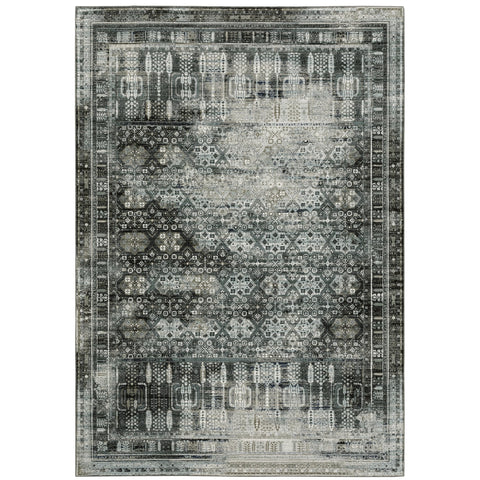 Oriental Weavers Gemini Area Rug - 070N2-9'10" x 12'10" - in Charcoal/Grey - Modern Style, Stain Resistant, Family and Pet Friendly, Family, Dining, Living Room Rug