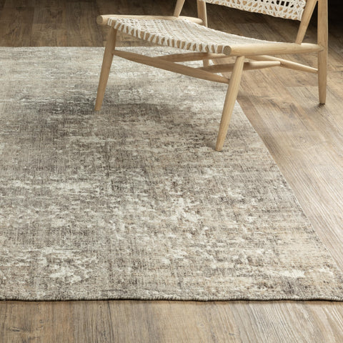 Oriental Weavers Solstice Hand-loomed Wool Blend Area Rug - SLS01-10' x 14' - in Grey/Beige - Contemporary Style Living Room, Family Room, Dining Room Rug