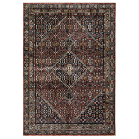 Oriental Weavers Eliana Area Rug - ELI06-5'3" x 7'6" - in Red/Multi - Vintage Inspired, Stain Resistant, Family and Pet Friendly, Bedroom, Office Rug