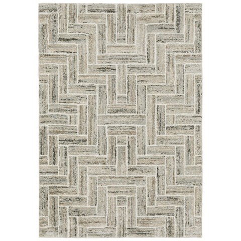 Oriental Weavers Cambria Area Rug - 093L2-6'7" x 9'6" - in Ivory/Beige - Modern Style, Stain Resistant, Family and Pet Friendly, Dining, Living Room Rug