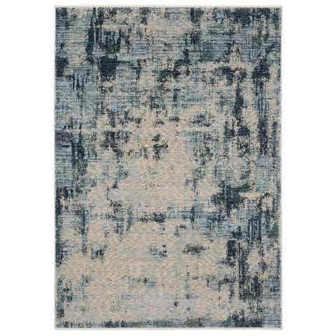 Oriental Weavers Hayden Area Rug - HAY04-9'10" x 12'10" - in Beige/Blue - Modern Style, Stain Resistant, Family and Pet Friendly, Family, Dining, Living Room Rug