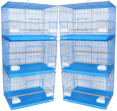 YML Small Breeding Cages, Lot of 6, Blue