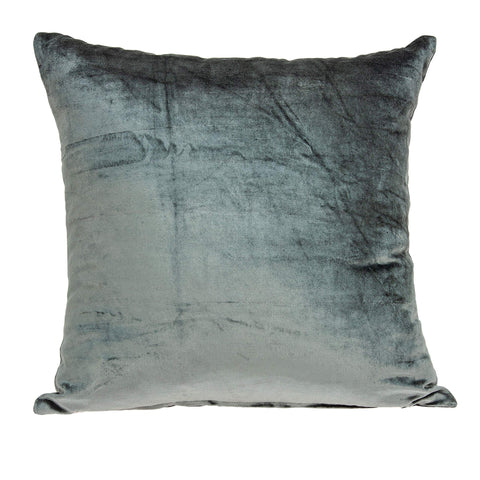 Parkland Collection Garnet Charcoal Solid 18" x 18" Throw Pillow