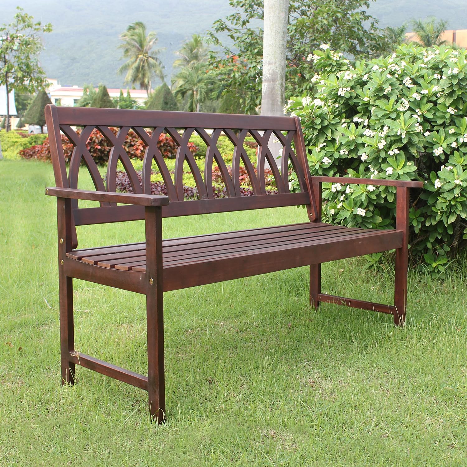 Criss Cross Garden Bench