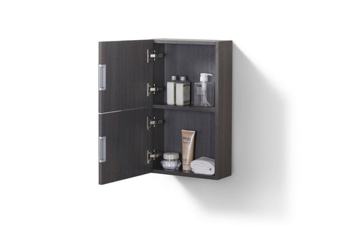 Bliss 14" Wide by 24" High Linen Side Cabinet With One Door in Gray Oak Finish