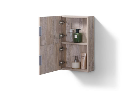 14" Wide by 24" High Linen Side Cabinet With One Door in Nature Wood Finish