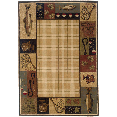 Oriental Weavers Hudson 1065B Area Rug, 1'10" x 3'3", Beige