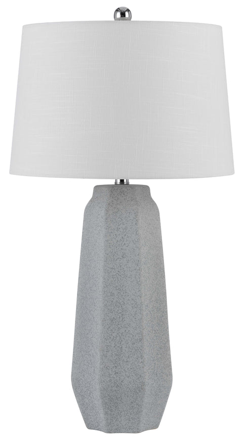 150W 3 way Drayton ceramic table lamp with hardback fabric shade (sold in pairs)