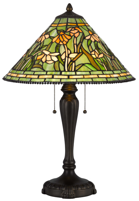 60W x 2 Milwood tiffany table lamp
