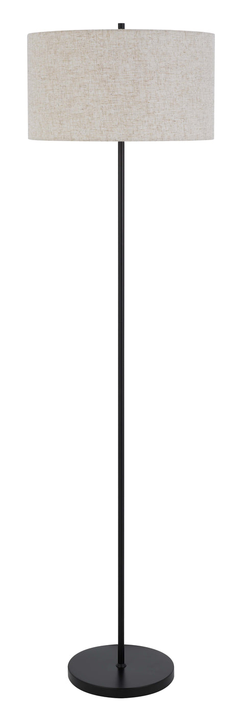 150W 3 wayt Cromwell metal floor lamp with linen shade