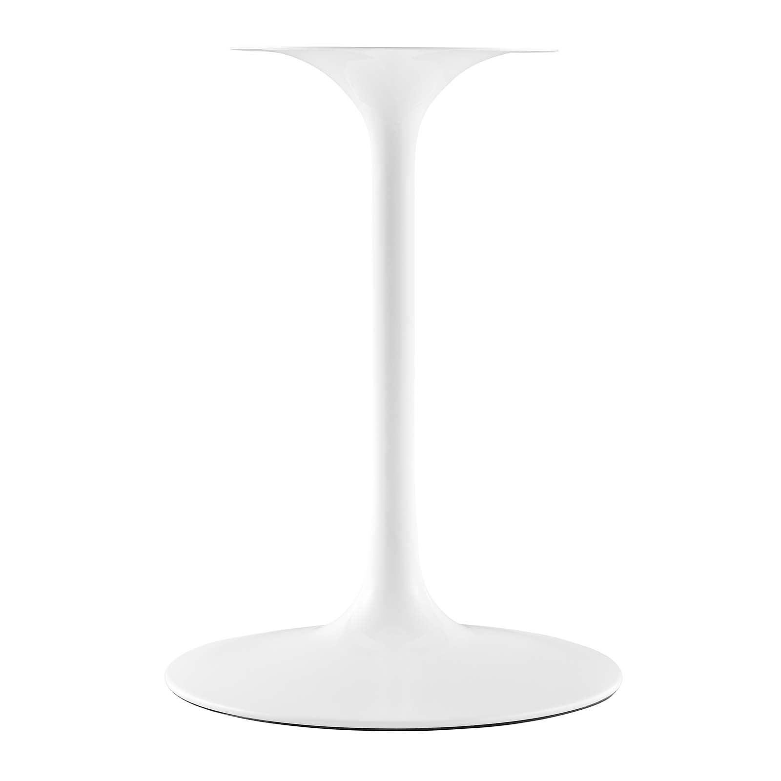 Modway Lippa 48&#34; Mid-Century Modern Dining Table with Oval Top and Pedestal Base in White