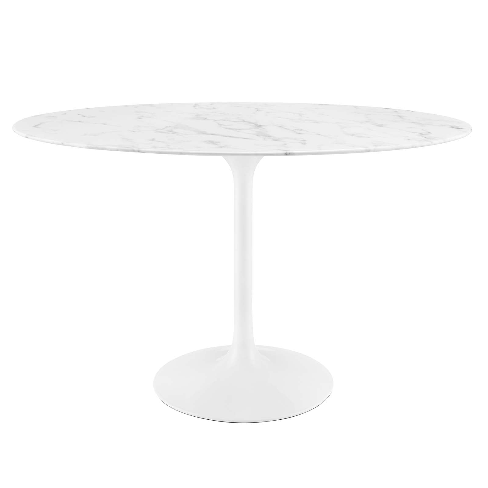 Lippa 48" Oval Artificial Marble Dining Table