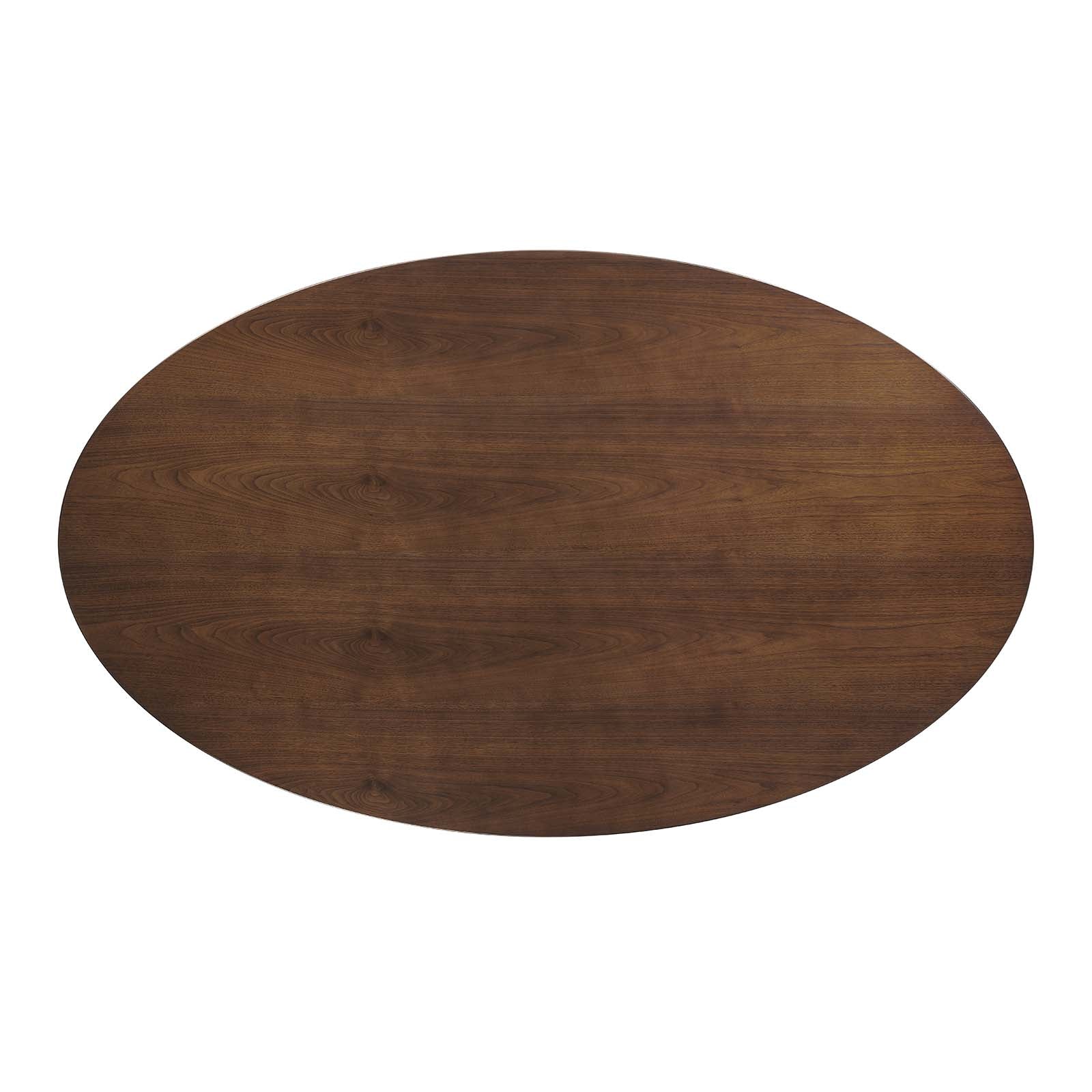 Lippa 78" Oval Walnut Wood Grain Dining Table