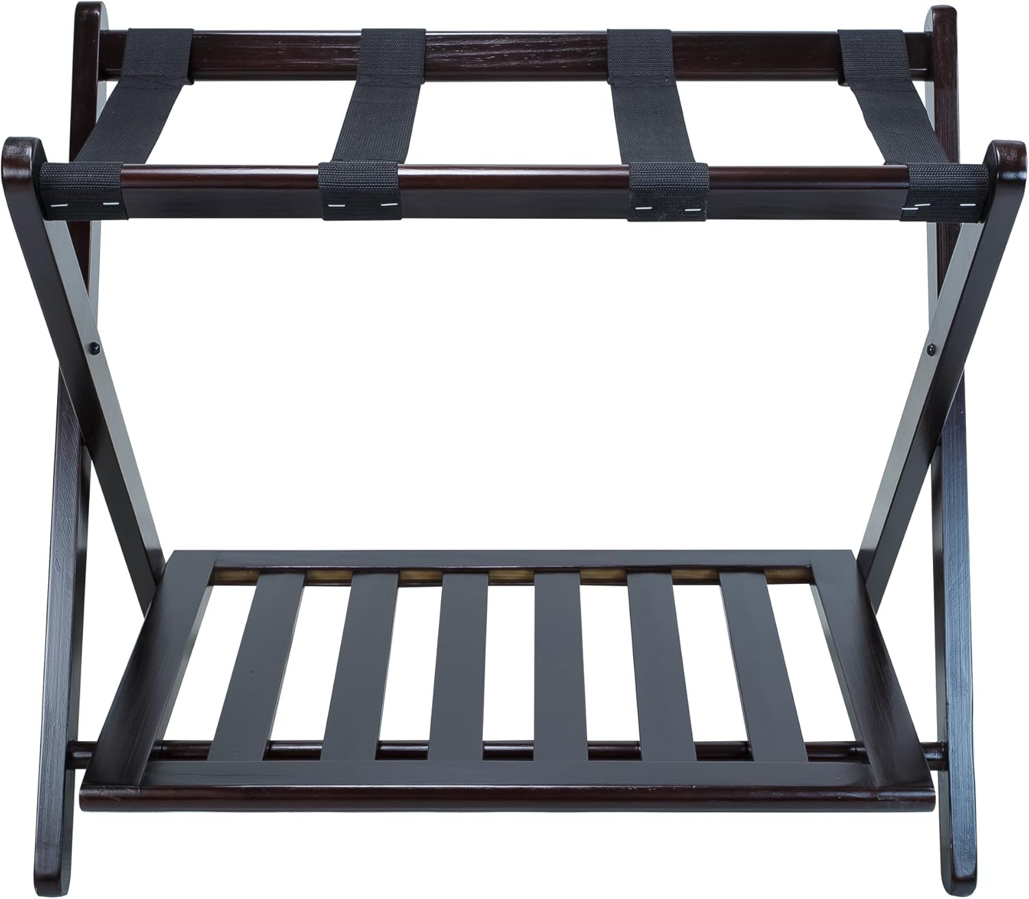 Luggage Rack with Shelf-Espresso