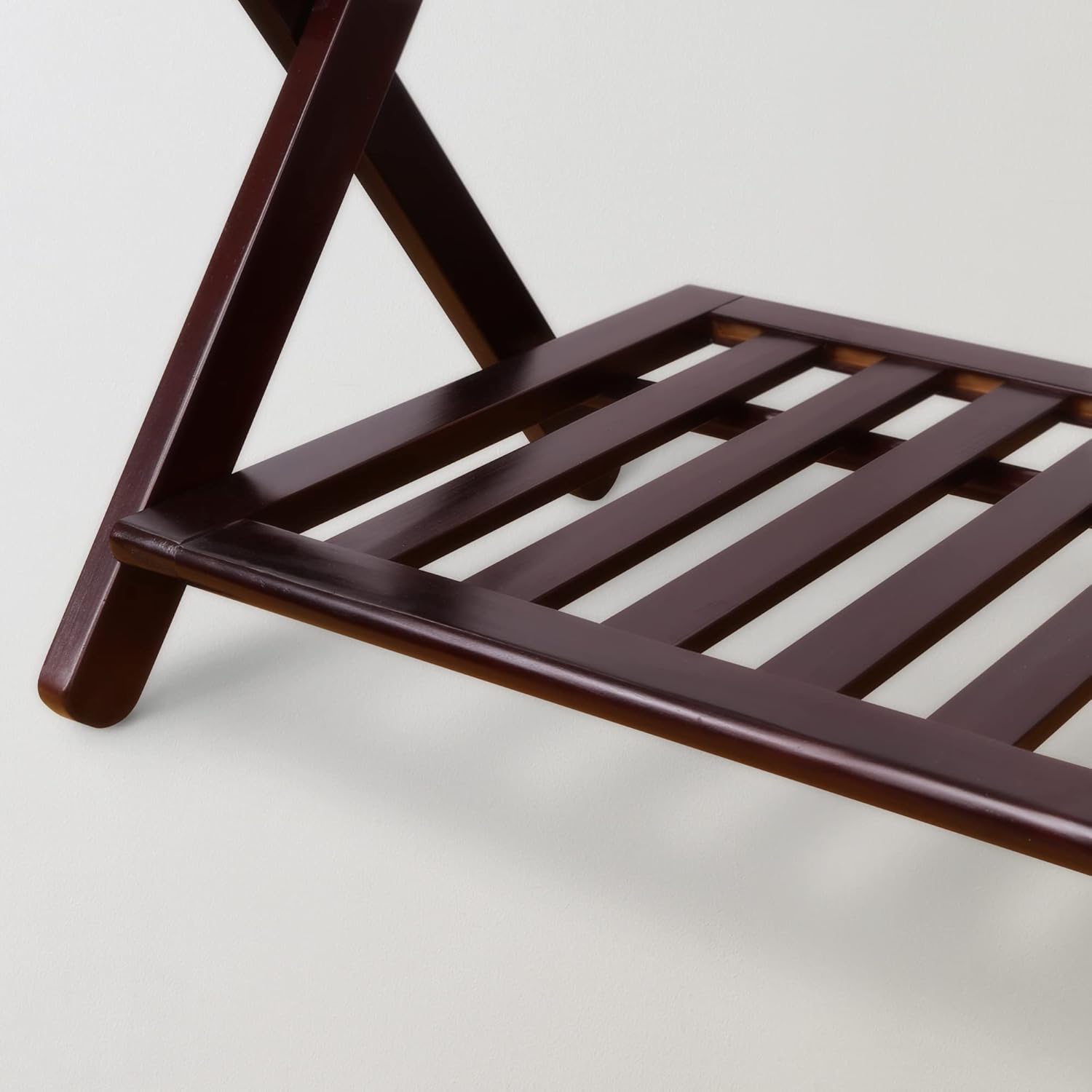 Luggage Rack with Shelf-Espresso