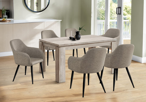 Dining Table, 60" Rectangular, Kitchen, Dining Room, Beige Laminate, Contemporary, Modern