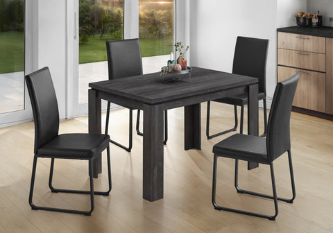 Dining Table, 48" Rectangular, Small, Kitchen, Dining Room, Black Laminate, Contemporary, Modern