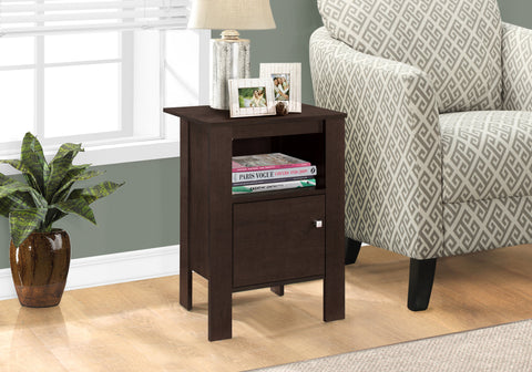 Accent Table, Side, End, Nightstand, Lamp, Storage, Living Room, Bedroom, Brown Laminate, Transitional