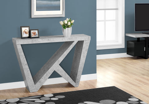 Accent Table, Console, Entryway, Narrow, Sofa, Living Room, Bedroom, Grey Laminate, Contemporary, Modern