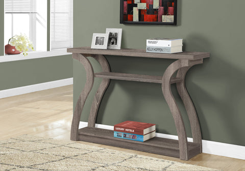 Accent Table, Console, Entryway, Narrow, Sofa, Living Room, Bedroom, Brown Laminate, Contemporary, Modern