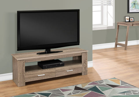 Tv Stand, 48 Inch, Console, Media Entertainment Center, Storage Drawers, Living Room, Bedroom, Brown Laminate, Contemporary, Modern
